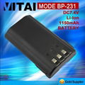 Replacement Two Way Radio Battery Pack BP-231