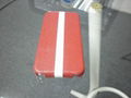 New fashion leather case for apple iphone4 use red and white 2