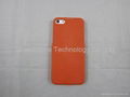 New flip PU leather case for iphone5 orange 1