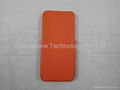 New flip PU leather case for iphone5 orange 2