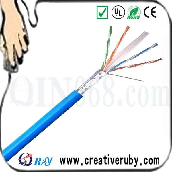 23AWG Solid Copper 0.575mm UTP/FTP/SFTP CAT6 Lan Cable 4