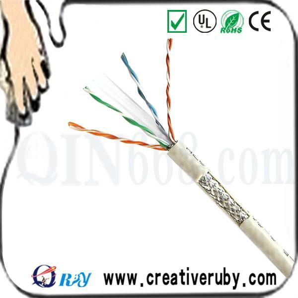 23AWG Solid Copper 0.575mm UTP/FTP/SFTP CAT6 Lan Cable 5