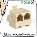 RJ11 Modular Telephone Adapter Male to Female