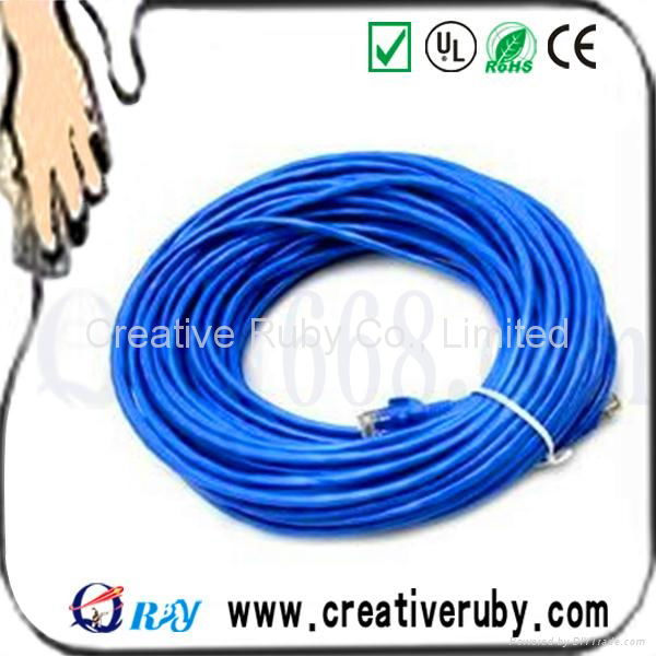 Blue 25 foot CAT5E Ethernet Cable - Gold Plated Male to Male Connectors for Base