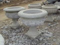 alongstone G603 white stone flowerpot 1