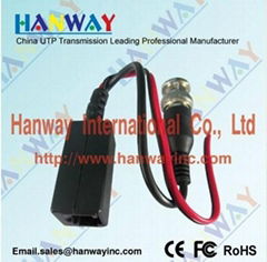 1ch passive video balun with power