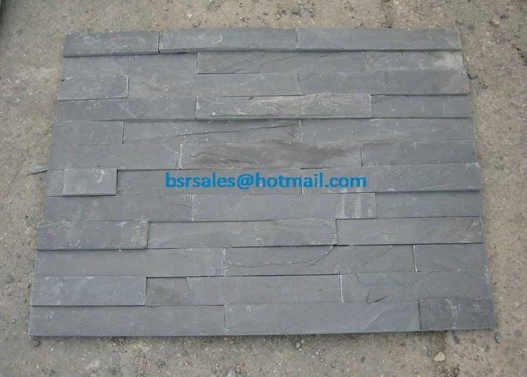 black slate wall stone