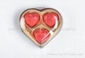 Romantic heart shape chocolates