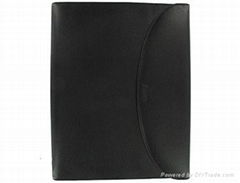 Black Soft Grain Leather File Folder 