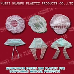 Disposable nonwoven surgical caps