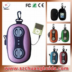 EVA stereo speaker bag for mp3/mobilephone