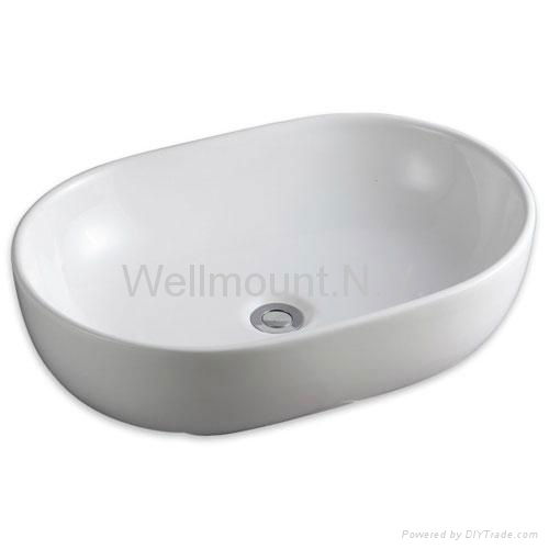 Design Bathroom Counter Top Ceramic White Basin/Sink 2