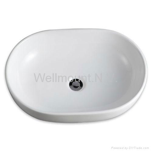 Design Bathroom Counter Top Ceramic White Basin/Sink 3