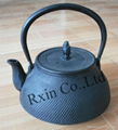 Black hobnail cast iron teapot 1