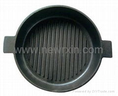 cast iron frypan with two handle