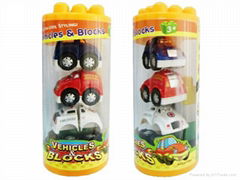 Sliding blocks car