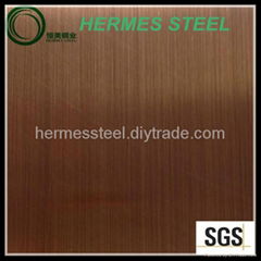 red bronze hairline finish stainless steel panel/sheet