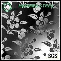 etching finish black color stainless steel sheet