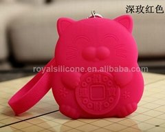 Lucky Cat silicone key bags