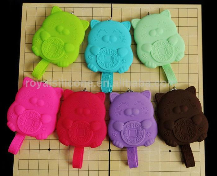 Lucky Cat silicone key bags 5
