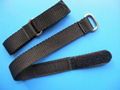 Watch Band Nylon Sport Strap Black Adjustable Velcro 2