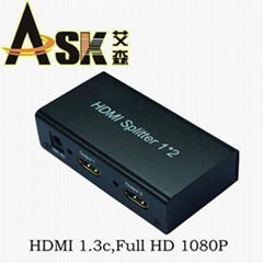 1x2 一进二出 HDMI分配器 