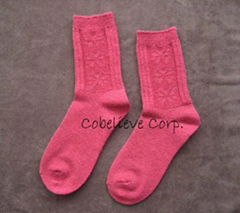 stripe cashmere socks