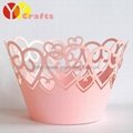 wedding supply "flowering heart" cupcake wrappers 2