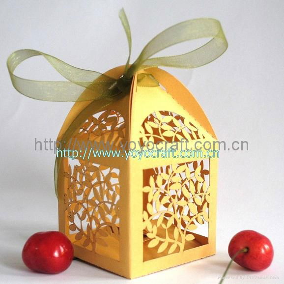 Laser cut various designs of wedding gift box for party favor