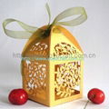 Laser cut various designs of wedding gift box for party favor