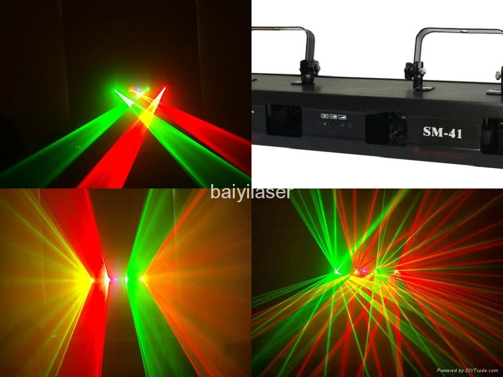 4 apertures beam laser light