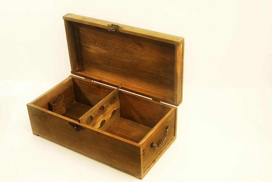 old real wood box for wine(JMWB011) 3