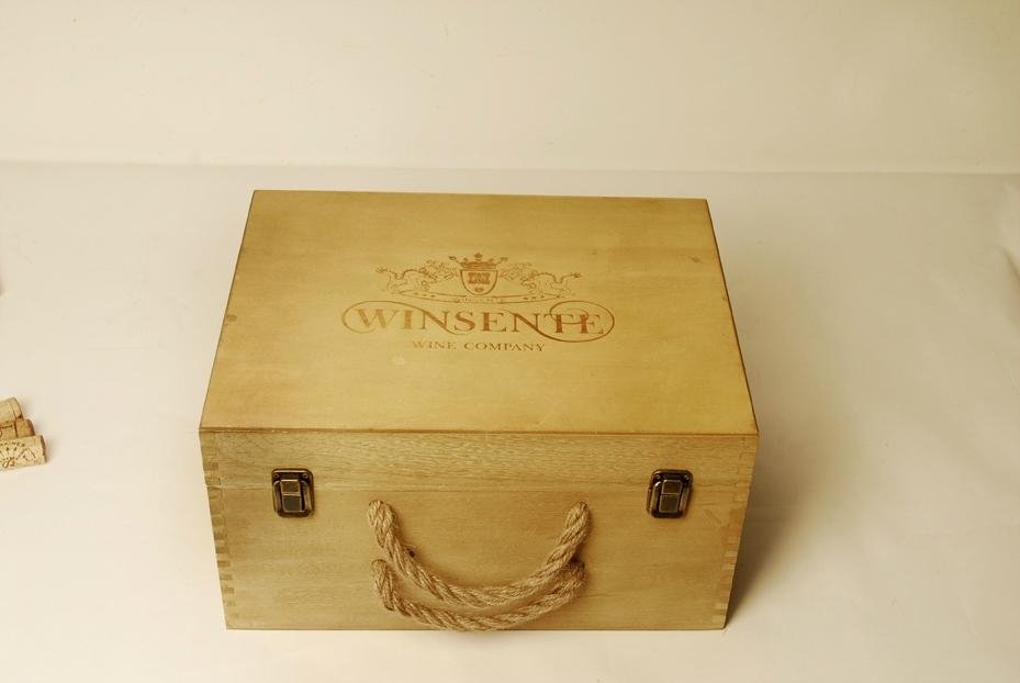 best seller gift wine box, natural wooden ,original rectangle 
