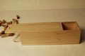 single slide wooden wine box