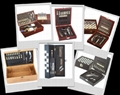 Wooden wine Accessories gift sets with chess 3