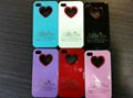 new arrive 2nd generation heart flower style case for iphone4&4s 1