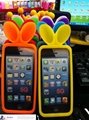 new arrival rabbit speaker cover silicone phone case for iphone 5 2