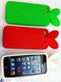 new arrival rabbit speaker cover silicone phone case for iphone 5 3