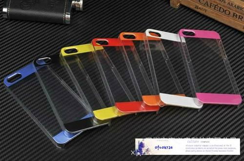 transparent two-color jelly mobile phone case for iphone 5 hard cover