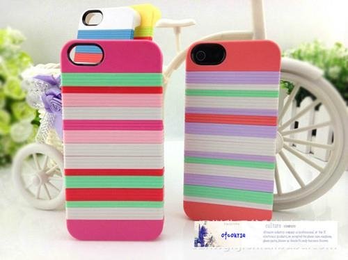 colorful rainbow case for iphone 5 color combination phone cover
