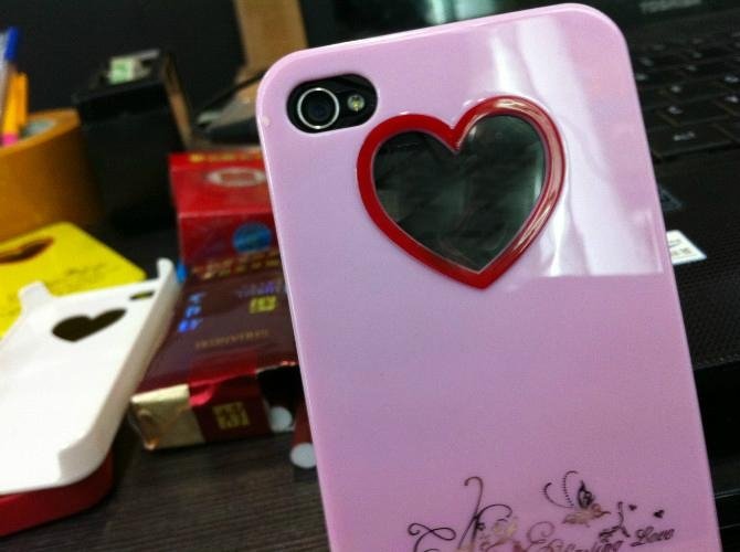 new arrive 2nd generation heart flower style case for iphone4&4s 4