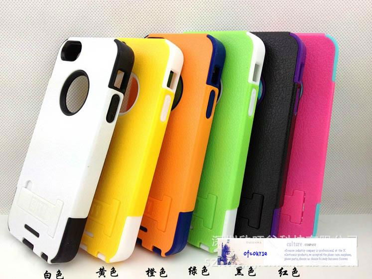  protective cover with bracket case for iPhone 5 2 in 1 case OPP bag 4