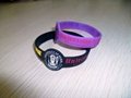 custom debossed silicone wristband 3 colors fill in promotion gift  3