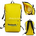 27L Yellow waterproof camping backpack bag