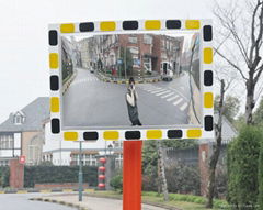 wide angle Yellow-black Reflective convex mirror for highway safety