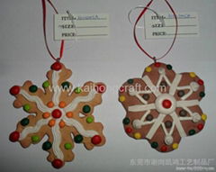 Christmas hanging decoration of snowflake