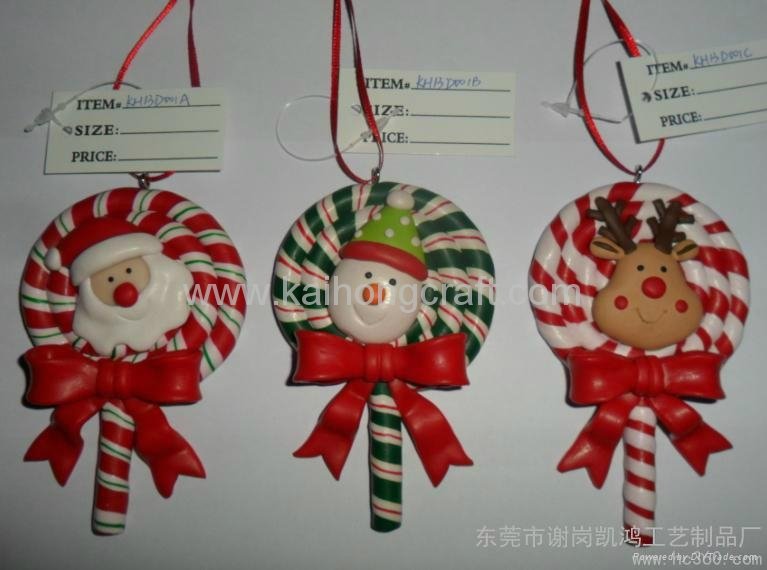 lollipop with santa snowman and reindeer