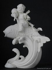 White porcelain statue