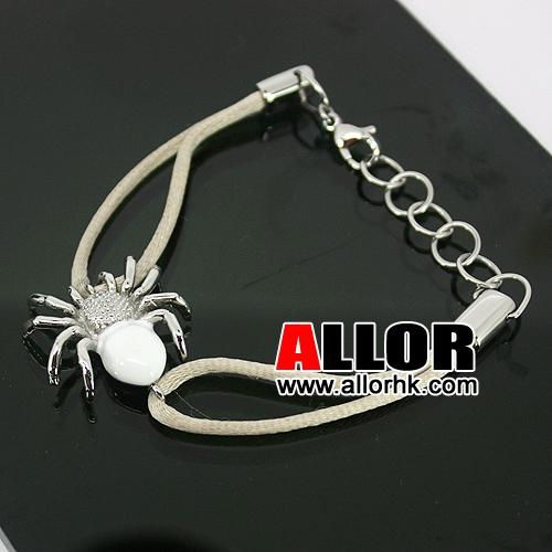 2012 new design Stainless steel spider charm adjustable bracelet