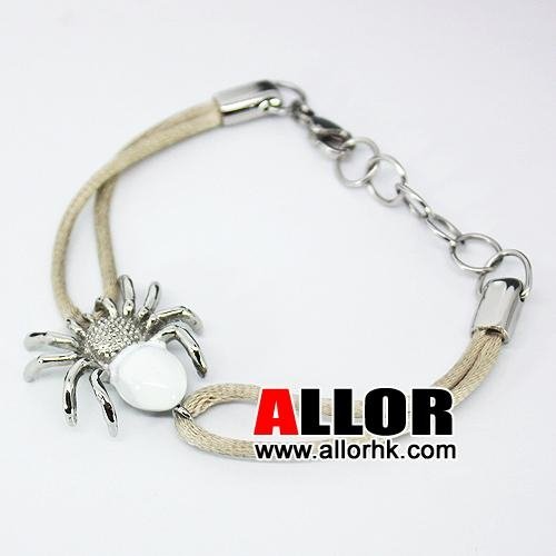 2012 new design Stainless steel spider charm adjustable bracelet 2